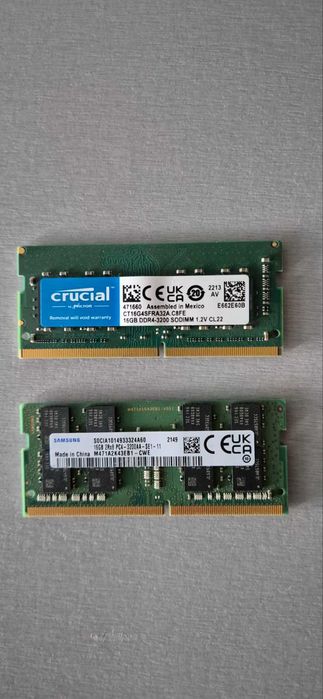2х 16GB DDR4 3200Mhz SODIMM
