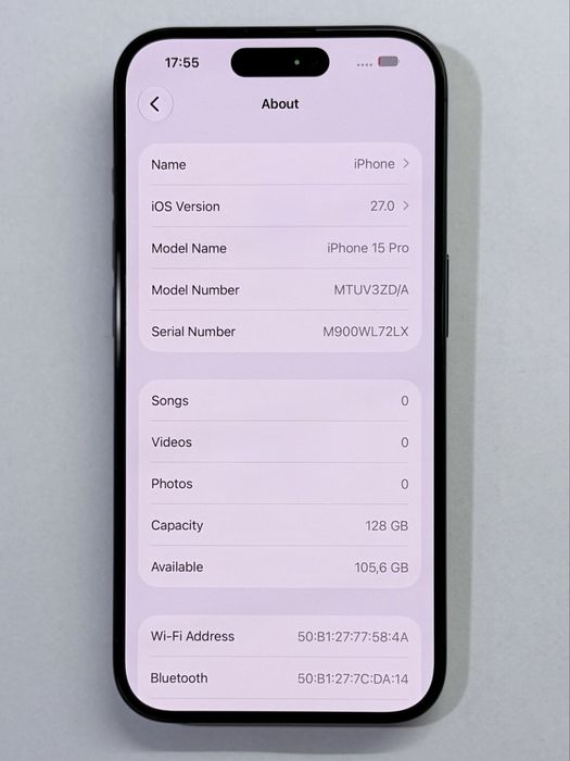 iPhone 15 Pro Black 91% battery