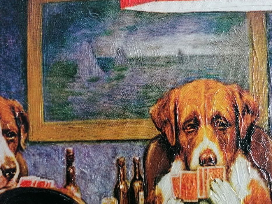 Картини- кучета играещи покер