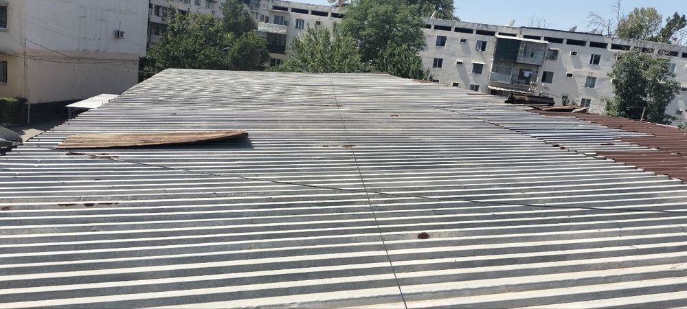 Профнастил 12метр по 8 метров  б/у 0.8 толшина