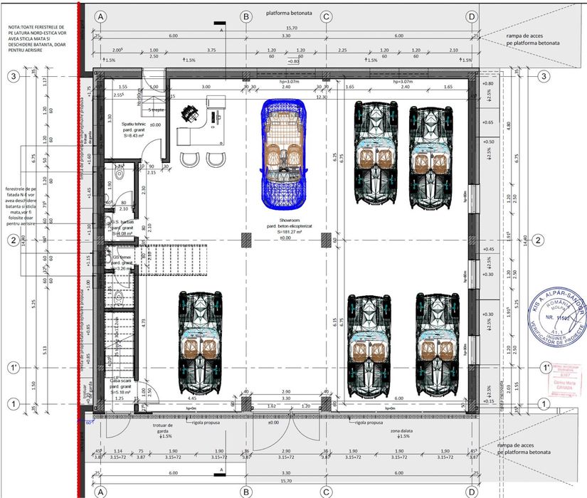 Inchiriez clădire cu spatiu comercial, showroom si birouri