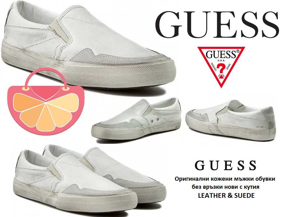 %ПРОМО% GUESS № 43 – Мъжки обувки от ест. кожа и захабен вид нови