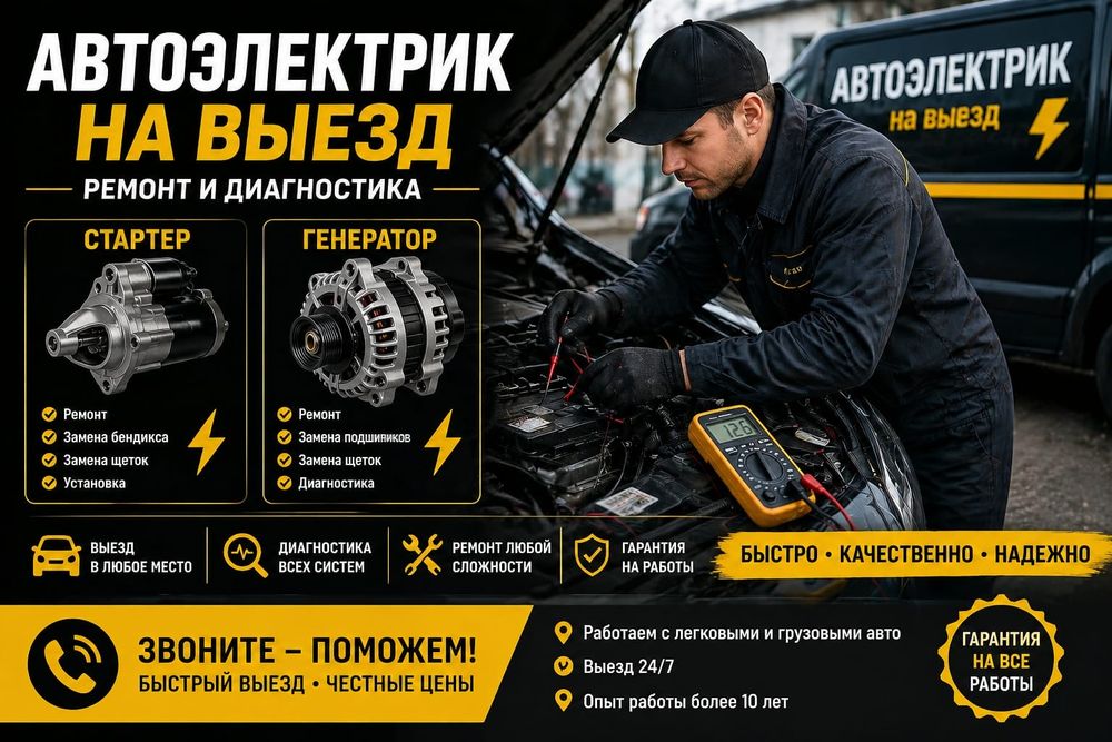 $ Автоэлектрик на выезд Алматы