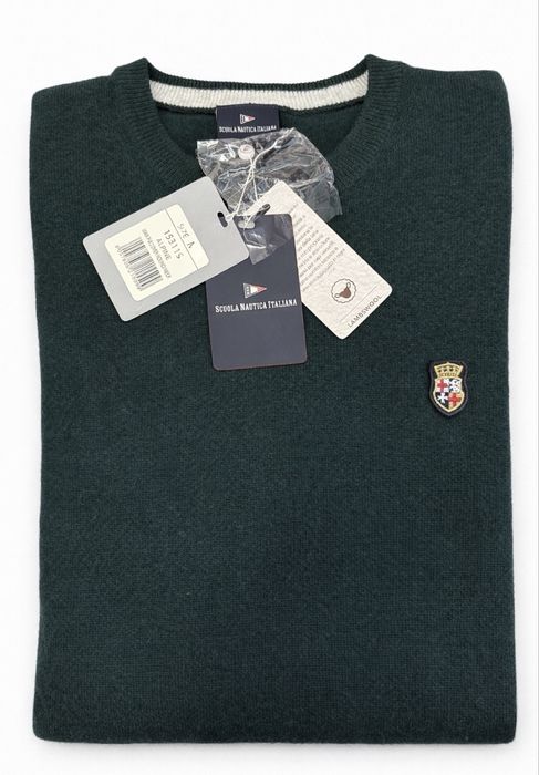 Pulover premium Scuola Nautica Italiana din lână  – NOU, cu etichetă