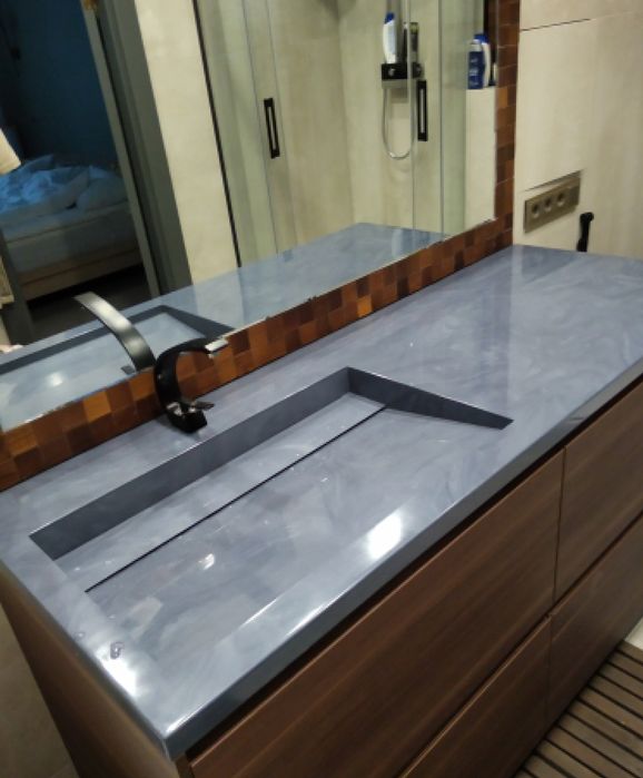 Столешница раковина из натуральной камня мрамор и буду
