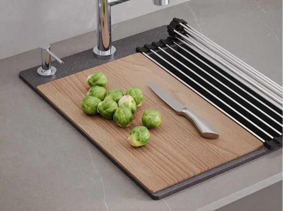 Графит Кухненска Мивка от гранит модел Рига Easy 380 x 440 mm