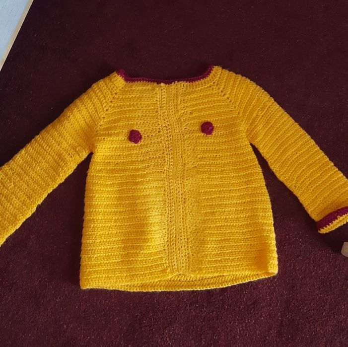 Bluza fetițe 2 -4 ani împletită manual