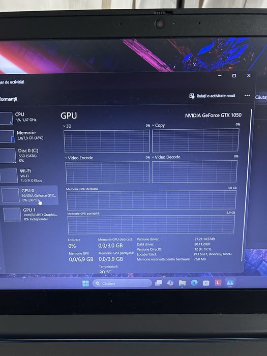 Laptop gaming| i5gen9| GTX1050 3gb| 8gb ram| ssd 256gb