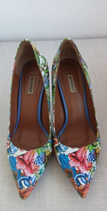 Pantofi eleganți stiletto multicolor mărimea 36