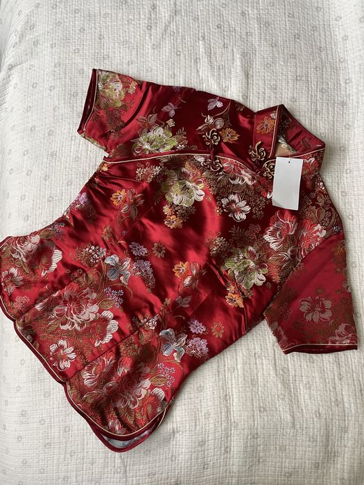 Блуза с японски мотиви от 100% коприна