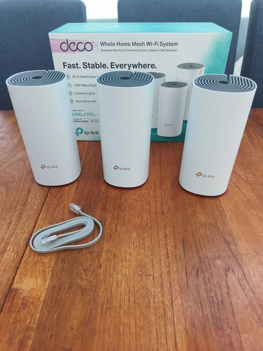 MESH router система TP-Link Deco E4 AC1200 , 2 модула, бяла