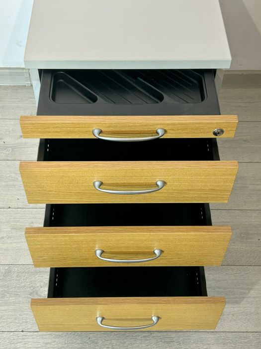 Rollbox cu 4 Sertare; Mic Dulap Birou; Comodă; Casetieră; Noptieră