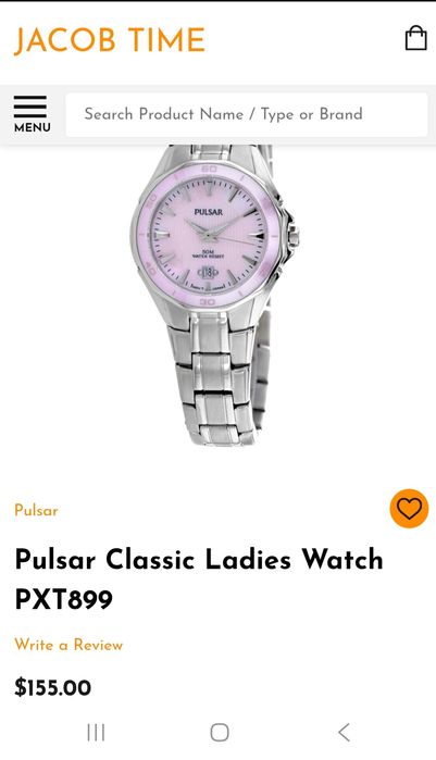 Pulsar водонепрониц часы женские