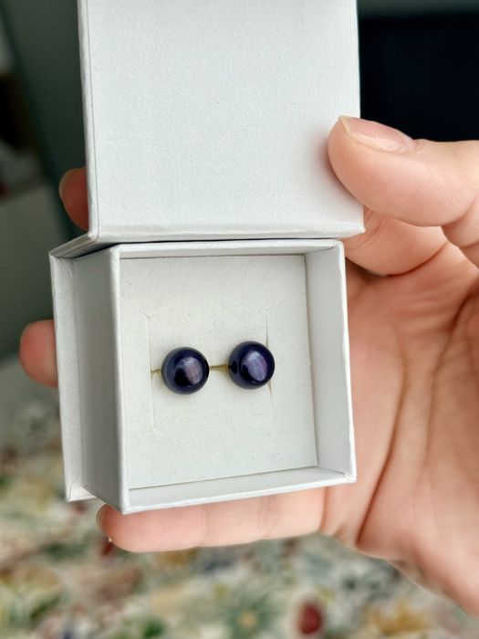 Cercei aur 14 K cu perle naturale de cultura