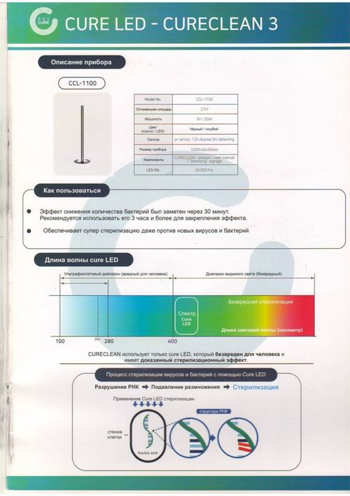 Стерилизатор Cure Led - Cureclean 1