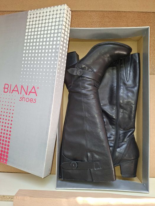 Дамски ботуши от естествена кожа BIANA