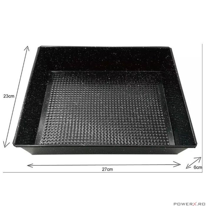 Tava dreptunghiulara pentru copt prajituri, 27x23x6 cm, Kinghoff