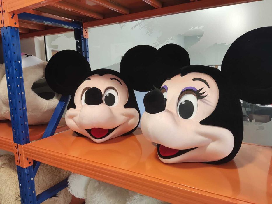 Cap Mascotă Mickey Mouse și Minnie Mouse Disney Profesional Handmade – Cap 3D Mascotă pentru Evenimente și Petreceri