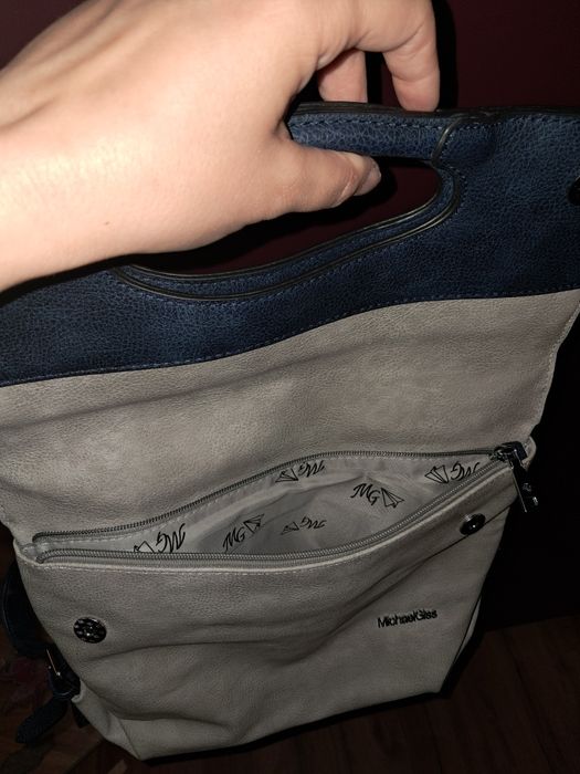 Curier gratuit 28/29 iunie + Geanta-rucsac NOUA, piele ecologica, mult