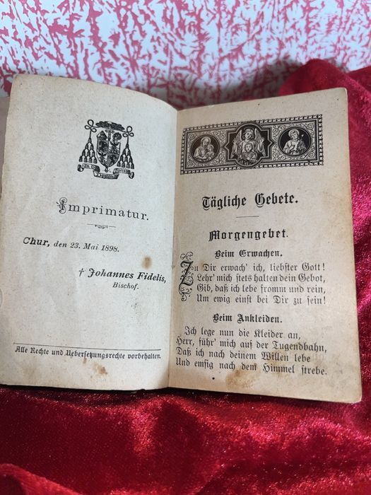 Католическа молитвена книга на немски от 1898 г. – Оригинално антикварно издание | Рядък колекционерски екземпляр