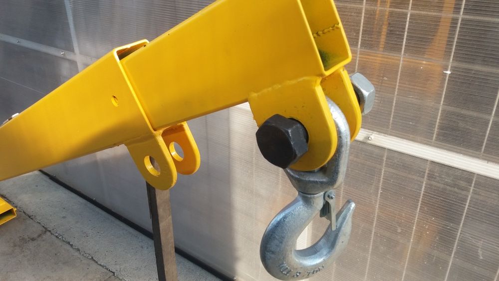 Atasament telescopic dispozitiv ridicare tip macara carlig stivuitor