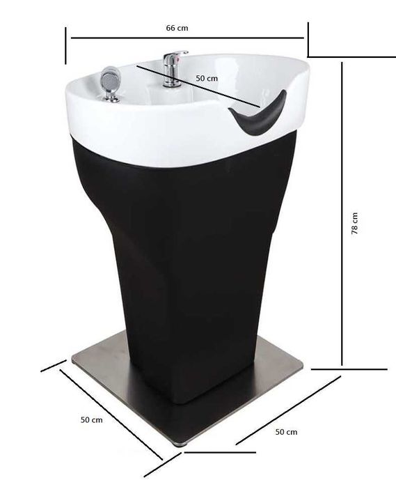 Stand cu chiuveta completa cu accesorii, baterie, dus, scurgere, guler