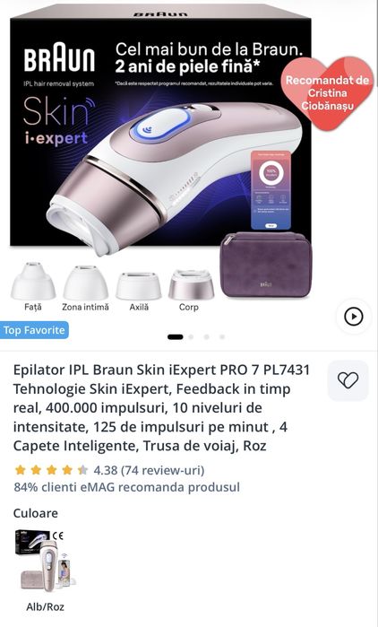 Epilator ipl braun skin iexpert pro