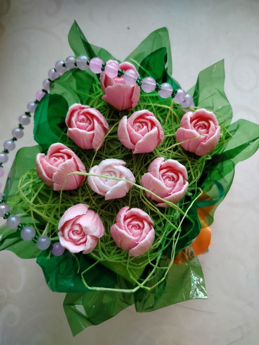 Букет из мыльных тюльпанов