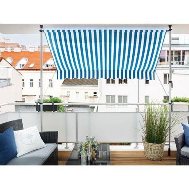 Тента с горно и долно закрепване SunFun BlueWhite 300, чисто нова