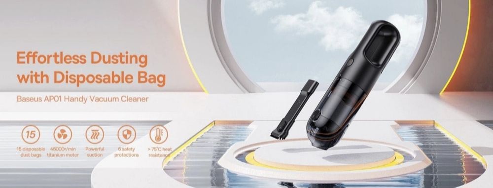 Aвтомобильный ПЫЛЕСОС BOW Basesus APO1 Handy 5000Pa