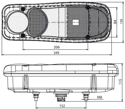 12V-24V Стопове задни светлини за Камиони Бусове Рено DAF Nissan Iveco