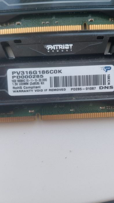 ОЗУ ddr3 2x8 1866ghz
