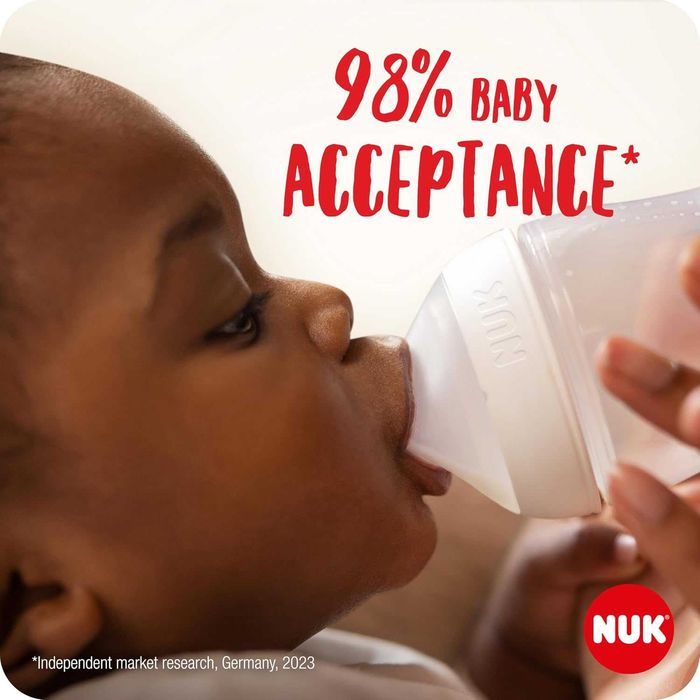 NUK Perfect Match – Комплект бебешки шишета с антиколик система и залъгалка, 0–6+ месеца, Disney Winnie the Pooh, 4 части