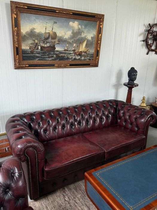Chesterfield -Класическа кожена гарнитура