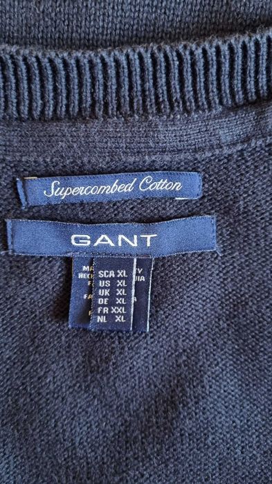 Cardigan GANT, marimea 44, potrivit L-XL, bumbac 100%