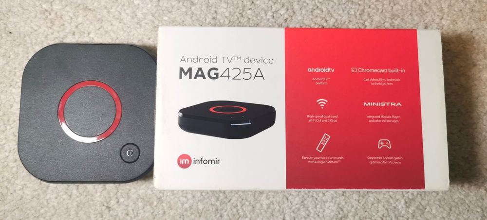 Андроид TV box MAG 425A - Google certified, dual band Wi-Fi