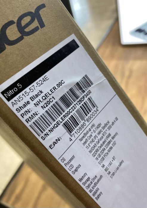 Продам ноутбук ACER NITRO 5