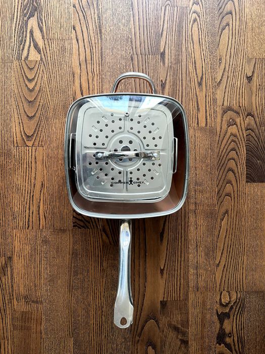 Дълбок тиган с незалепващо покритие, Copper Chef Pan, 6 в 1