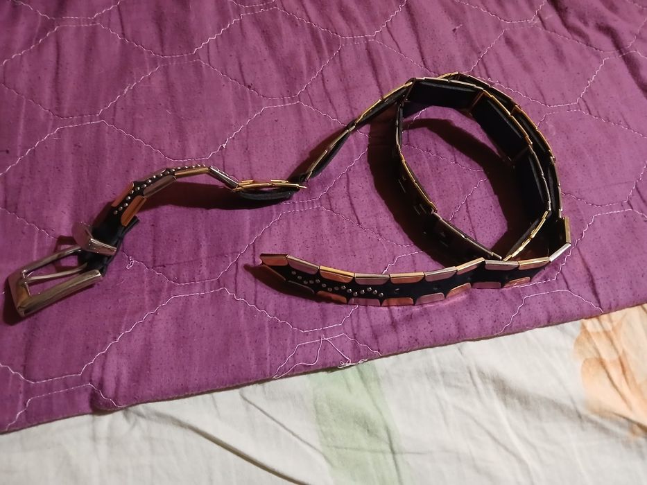 Дамски колан Марков кожа и метал