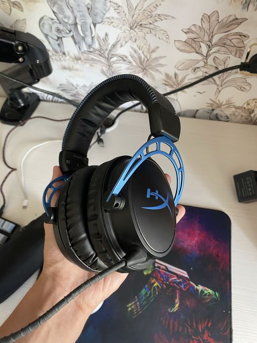 Игровые наушники Hyperx cloud alpha s синие