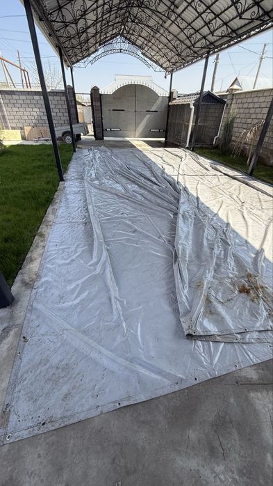 Тент, брезент, большой размер. Длина 10,40 метр - Ширина 7,20 метр.