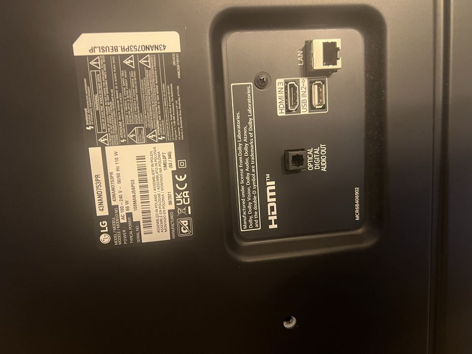 Vand Televizor NanoCell Smart LG 43NANO753PR, Ultra HD 4K, 108 cm