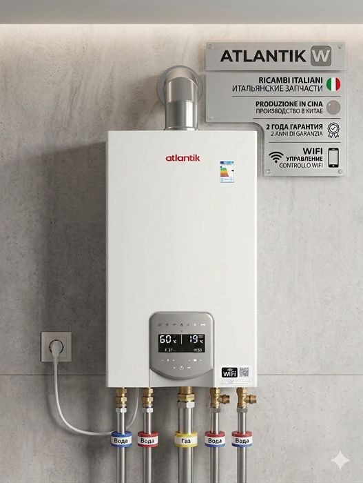 ATLANTIK Котел конденсационный двухконтур dvuxkontur АТЛАНТИК kotyol