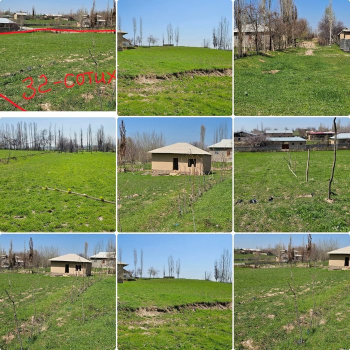 Uchastka sotiladi 32 sotix 4xona bitmagan yangi qurilgan uyi bilan