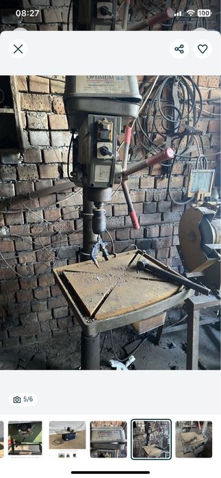 Masina de gaurit Optimum si cap de filetat ARCHER con morse 3