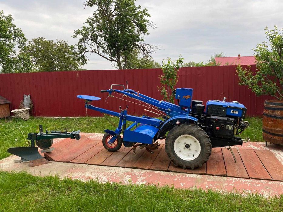 Motocultor ZUBR MB 1012E 12.5CP diesel, pornire electrica, freza agricolă rotativa cu scaun
