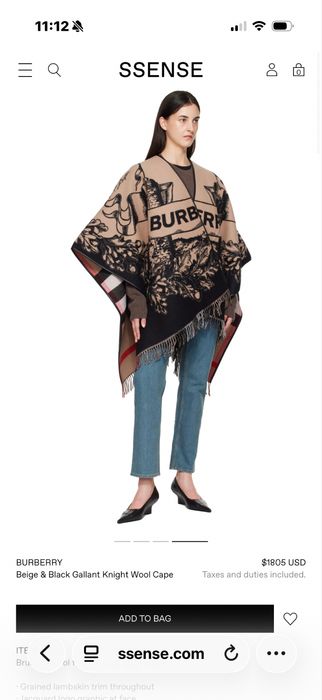 Пончо/наметало Burberry