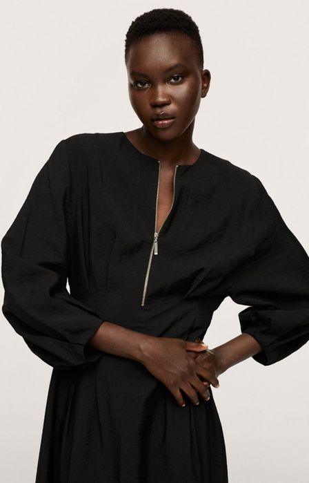 Черное платье манго