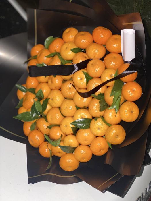 Mandarin buketla fruktoviy buket kapalekli buketla pul buketla
