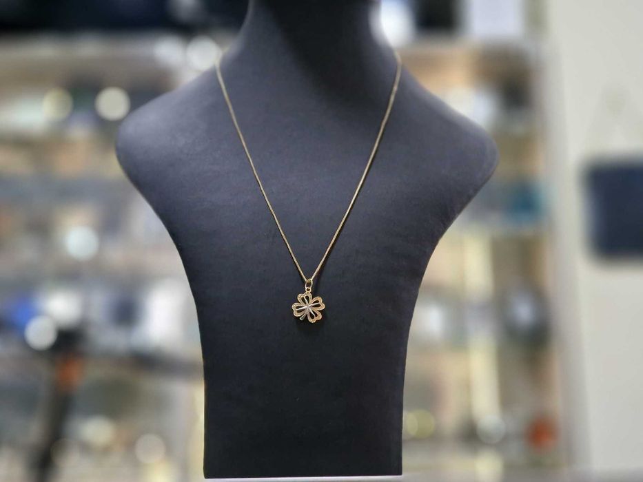 Дамски златен синджир 14К 585 / детелина / 2,82 гр.